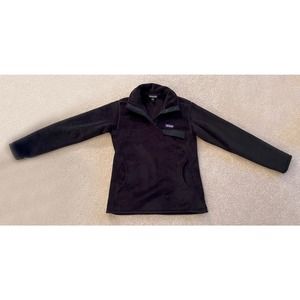 Black M Medium Patagonia Women's Patagonia Re-Tool Snap-T Fleece Pullover 0224!